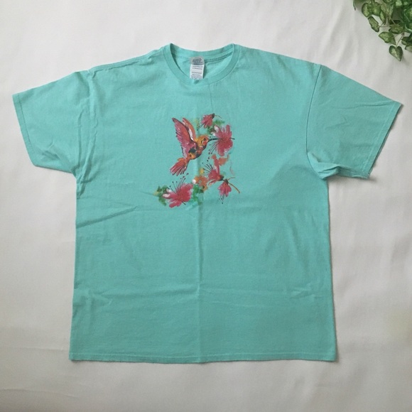 Graphic Spring Birds and Flowers T-shirt - Picture 3 of 3